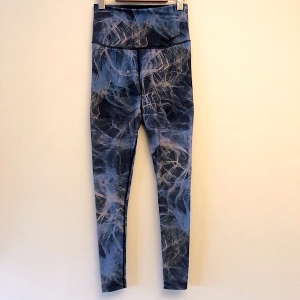 NWOT Nike Ten Less Plastic Bottles One Legend Pant SHEER Blue Leggings, Size M